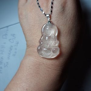 Jade buddha necklace